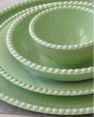 Farfurie pentru supa, portelan, verde, 20 cm, Tiffany - SIMONA'S COOKSHOP